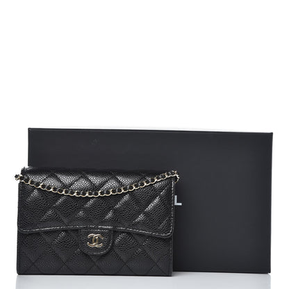 Chanel Caviar Quilted Classic Clutch With Chain Black 8 of 8
