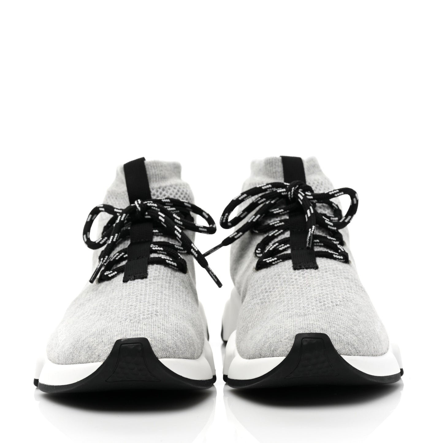 Sweatshirt Knit Womens Speed Lace Up Sneakers 38 Gris