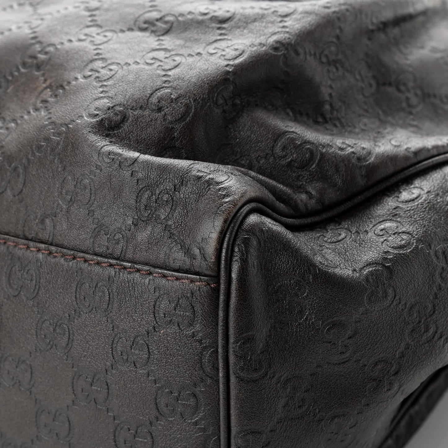 Guccissima Vitello Tender Large Sukey Tote Testa di Moro