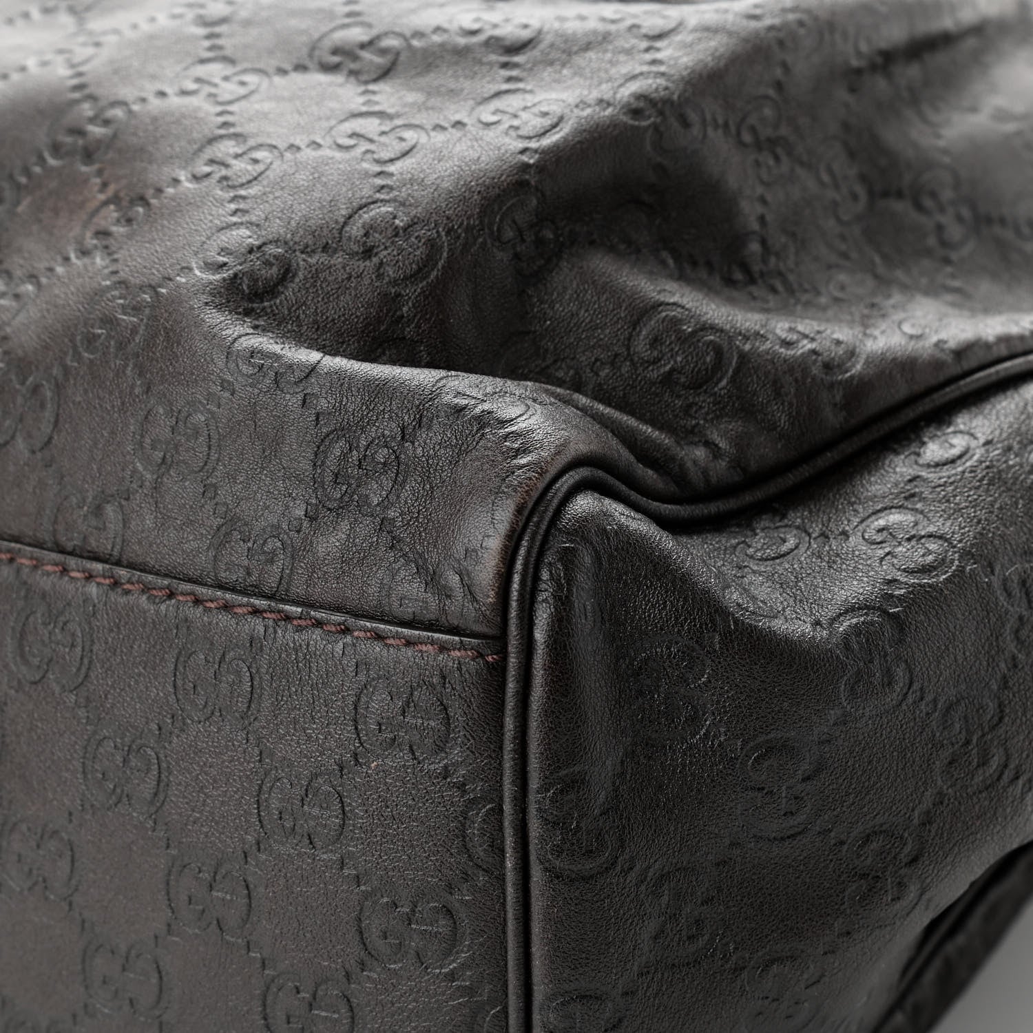 Gucci Guccissima Vitello Tender Large Sukey Tote Testa di Moro 10 of 14