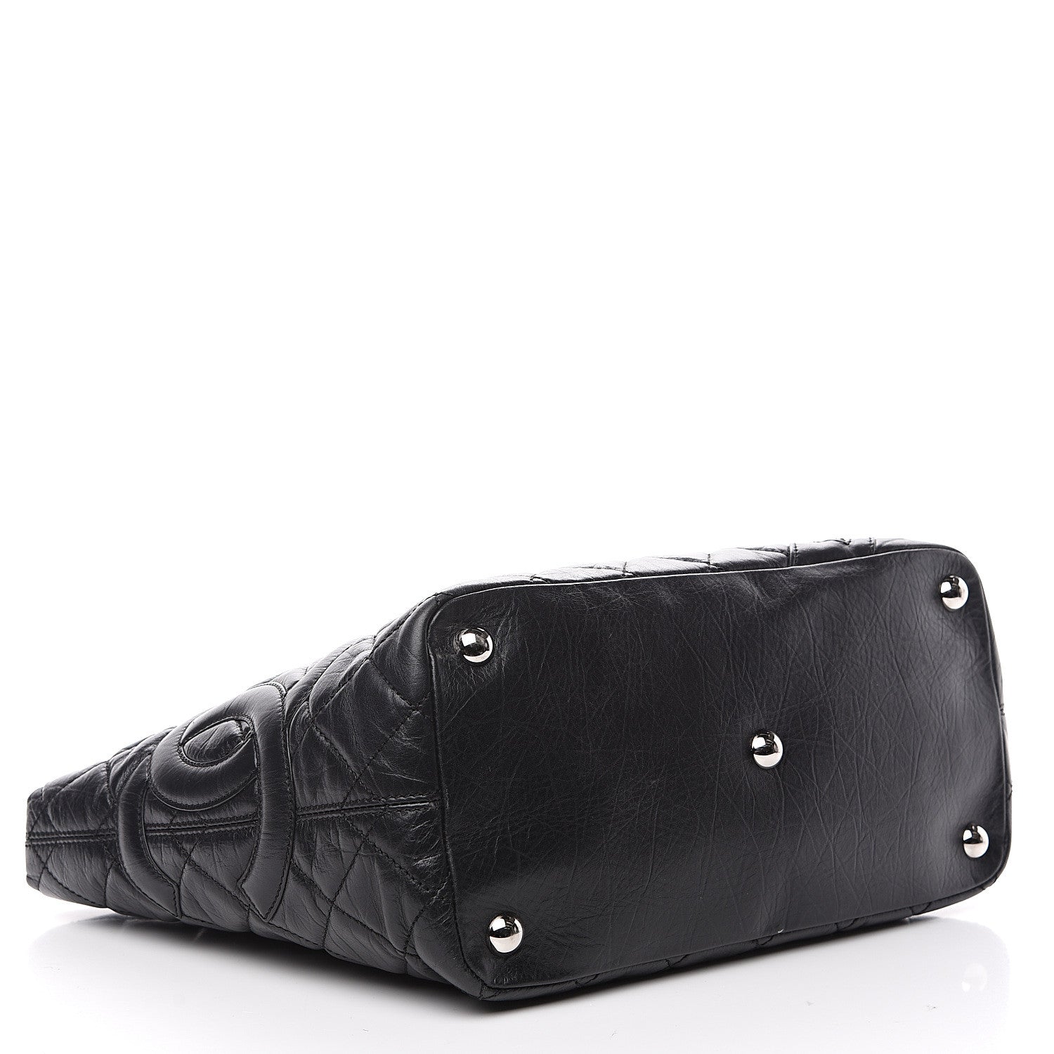 Chanel Aged Calfskin Quilted Large Cotton Club Tote Black 3 of 9
