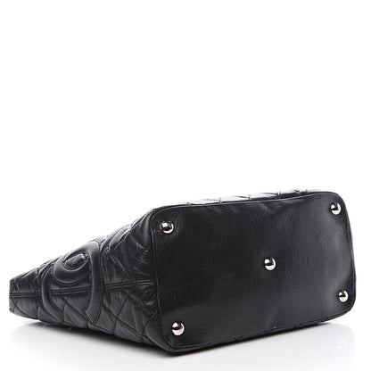 Chanel Aged Calfskin Quilted Large Cotton Club Tote Black 3 of 9