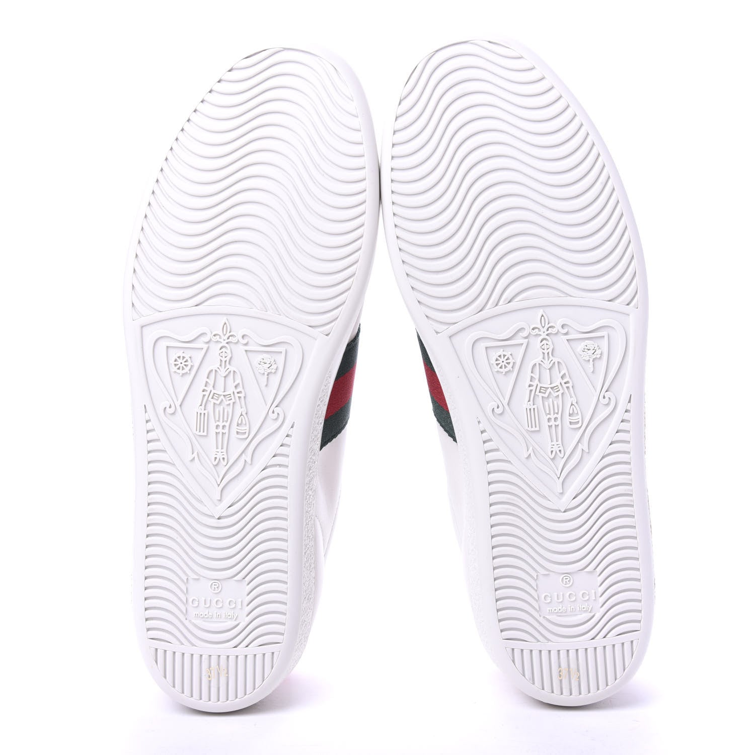 Gucci X SEGA Calfskin Ayers Web Guccy Womens Ace Sneakers 37.5 White 5 of 10