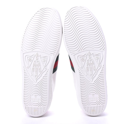 Gucci X SEGA Calfskin Ayers Web Guccy Womens Ace Sneakers 37.5 White 5 of 10