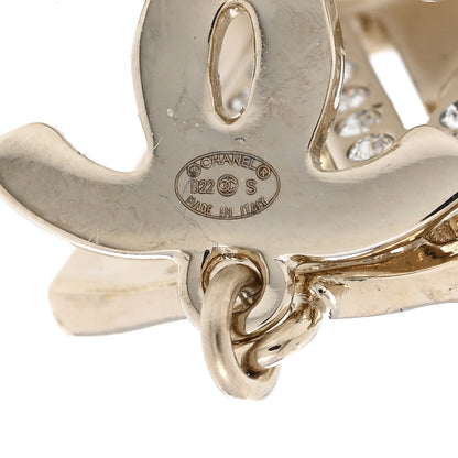 Chanel Crystal CC No 5 Drop Earrings Gold 8 of 10