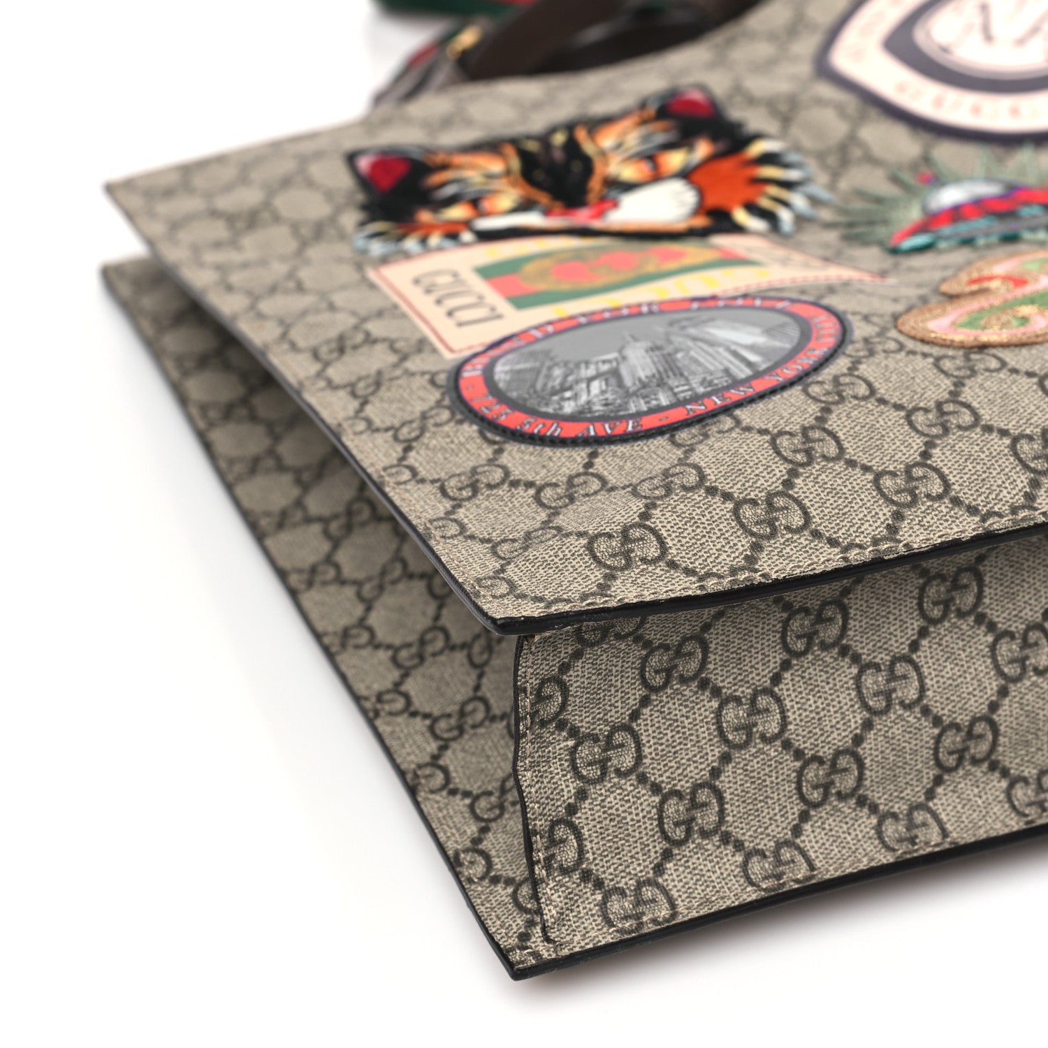 Gucci Soft GG Supreme Monogram Courrier Vertical Tote Beige New Acero 8 of 9
