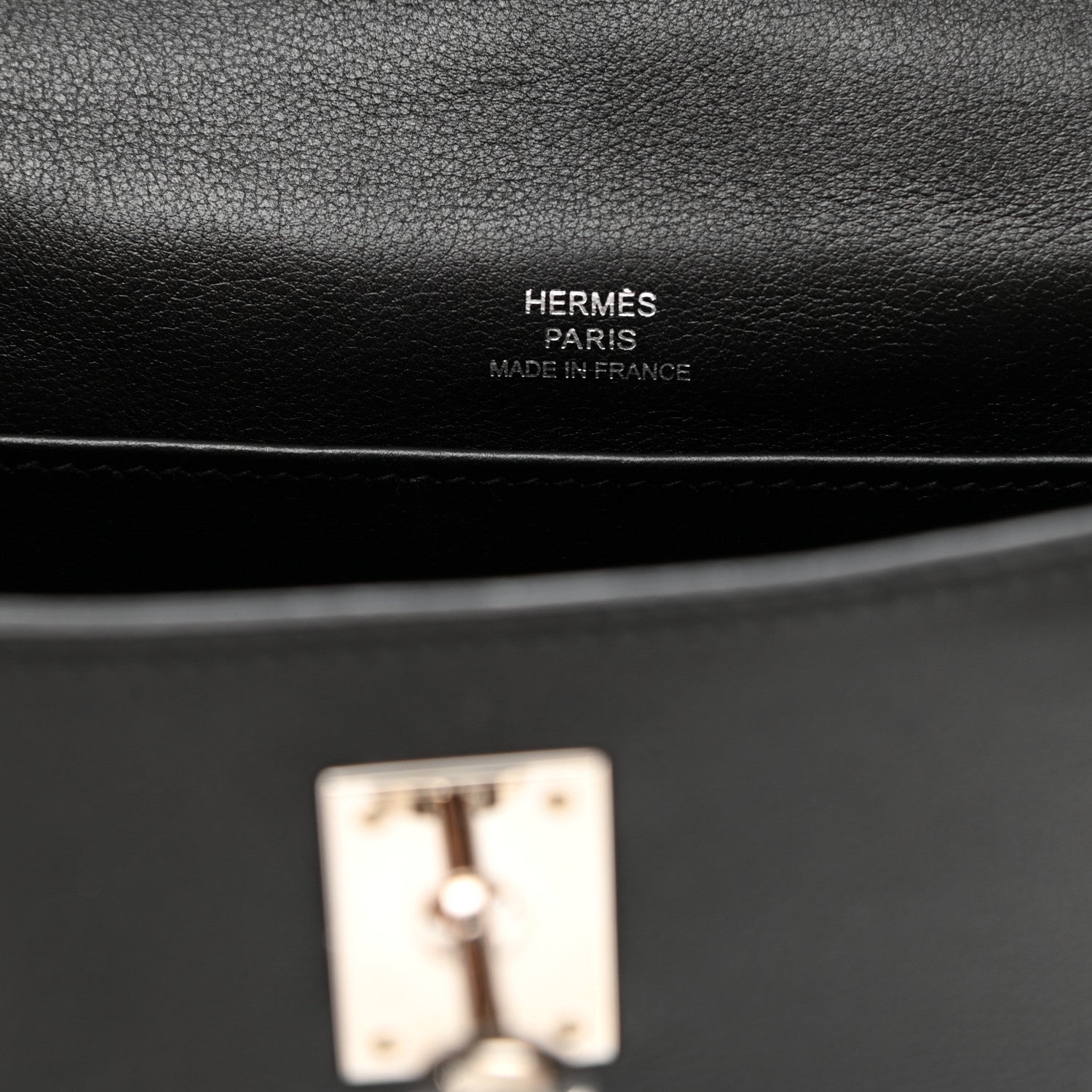 Hermes Swift Kelly Pochette Clutch Black 6 of 9