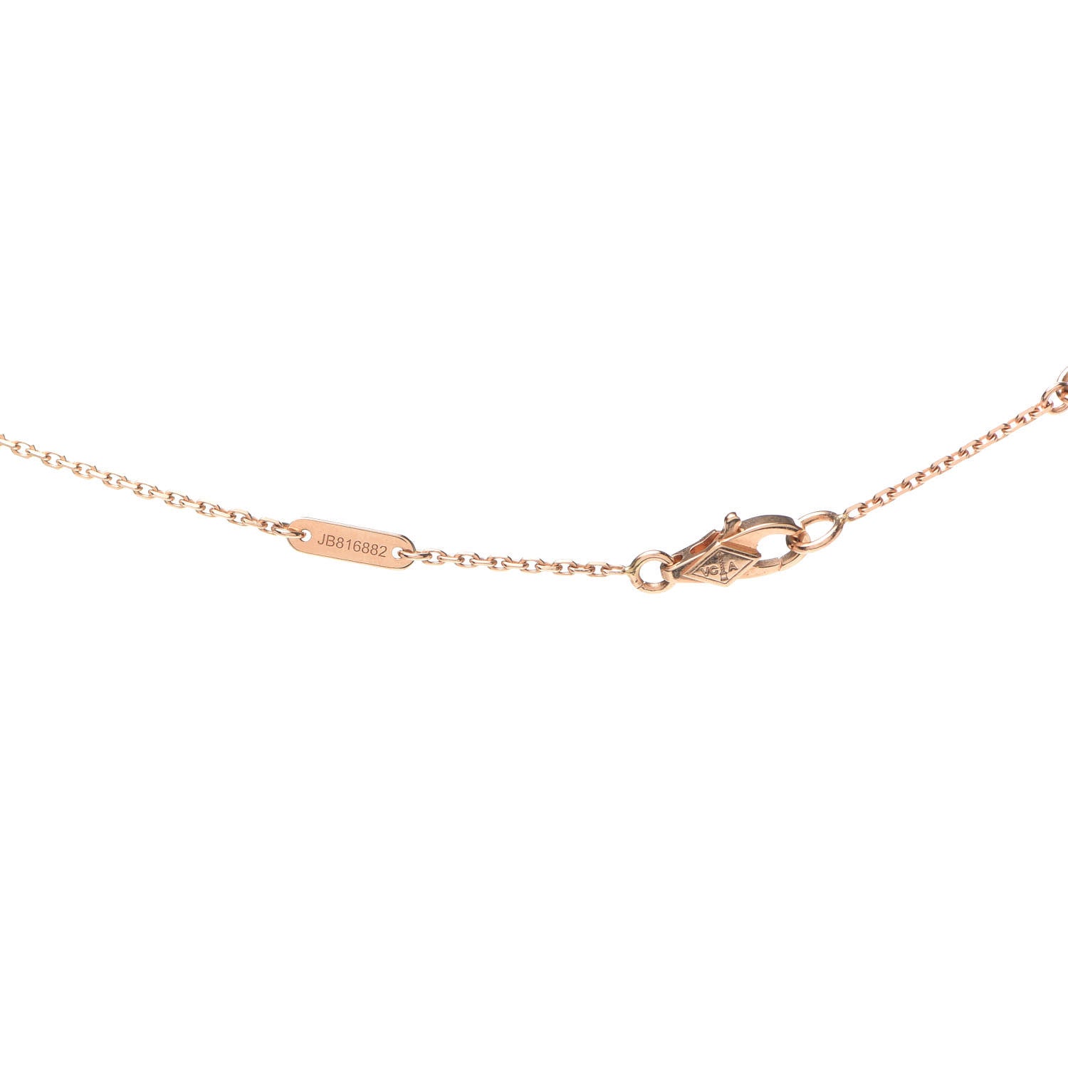 Van Cleef & Arpels 18K Rose Gold Carnelian Sweet Alhambra Pendant Necklace 6 of 8