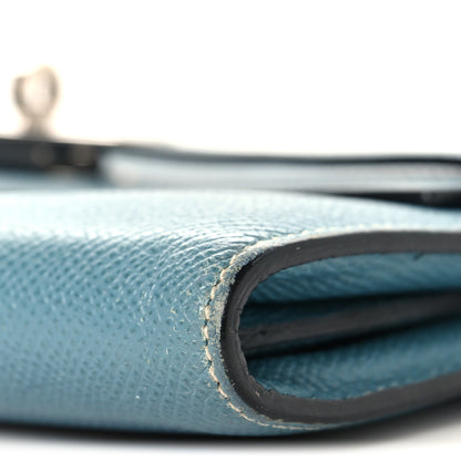 Hermes Epsom Kelly Longue Wallet Blue Jean 10 of 13