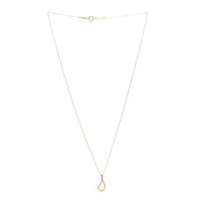 Tiffany 18K Yellow Gold Elsa Peretti Open Tear Drop Pendant Necklace 3 of 5