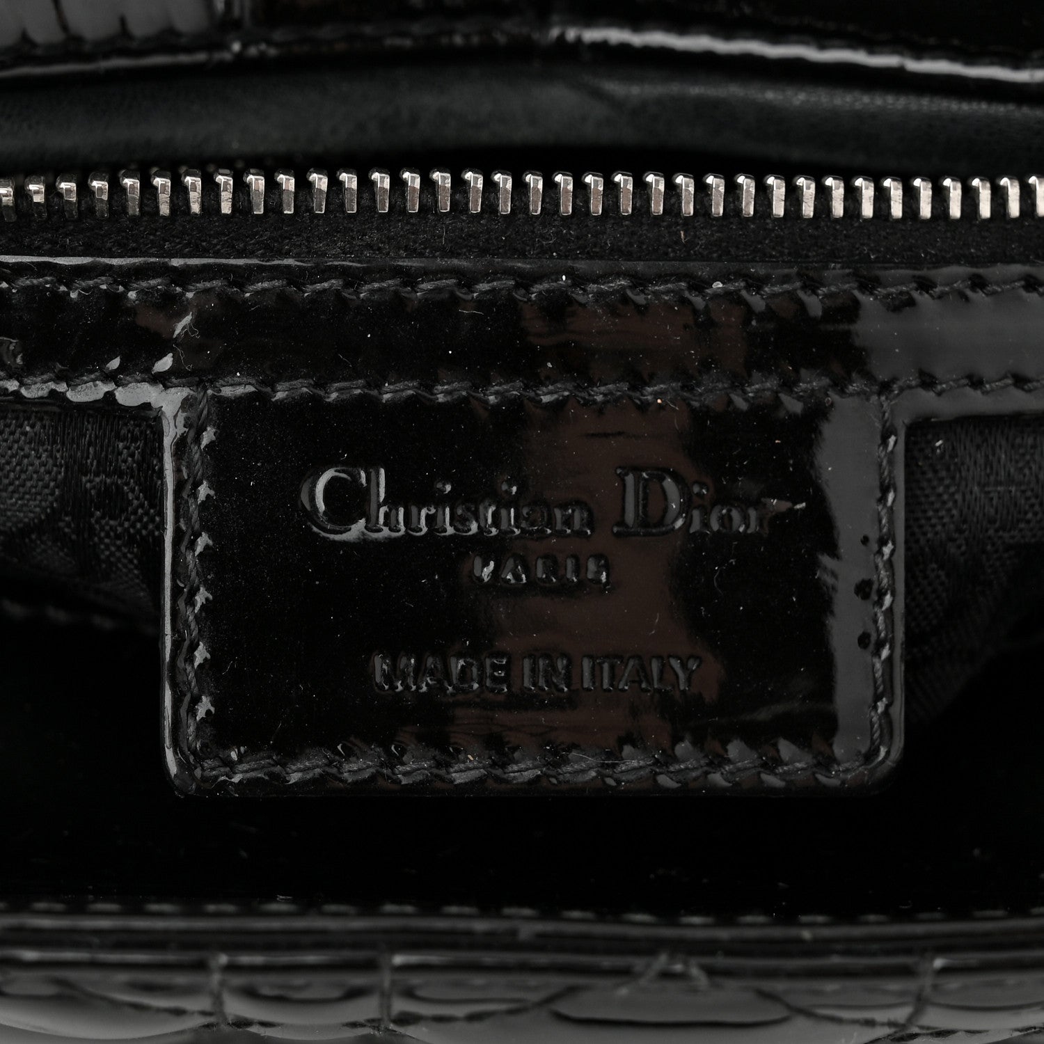 Christian Dior Patent Cannage Medium Lady Dior Black 6 of 10