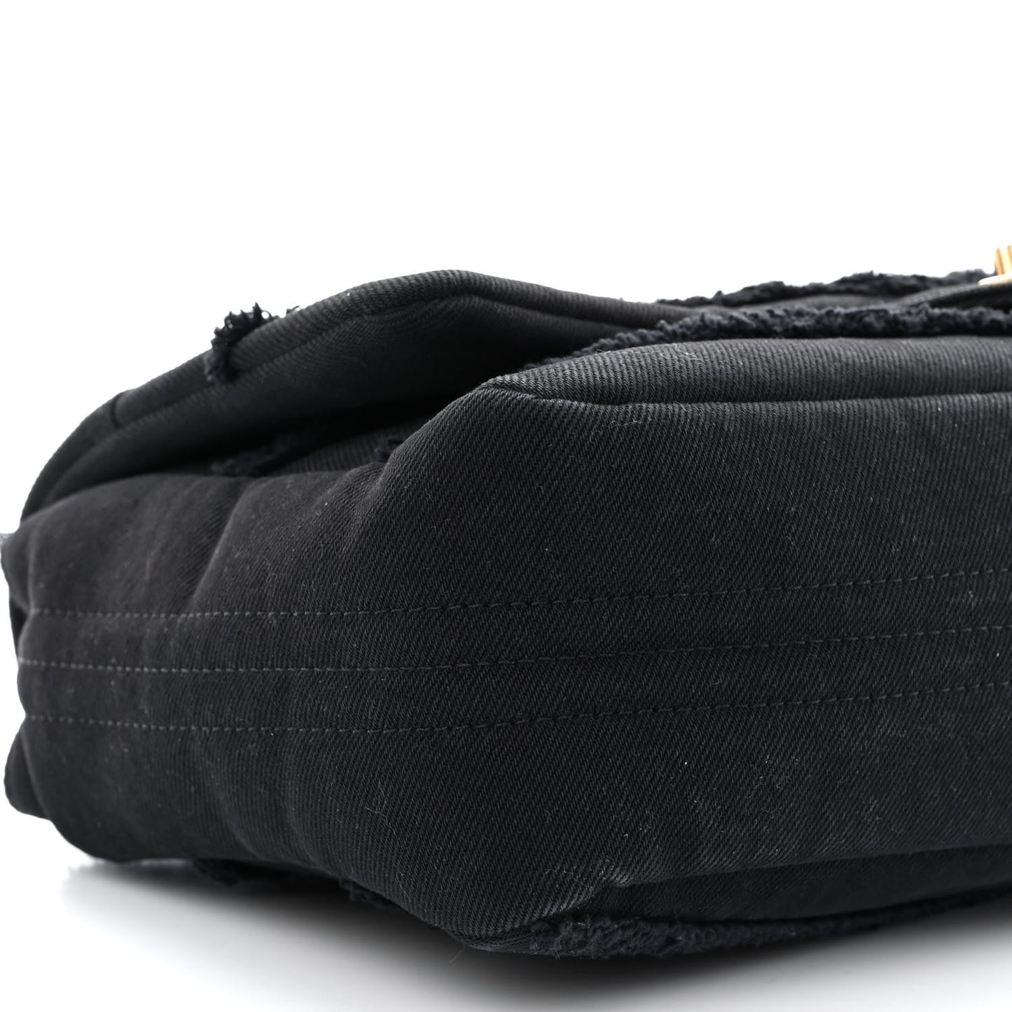 Denim Coco Jumbo Single Flap Black