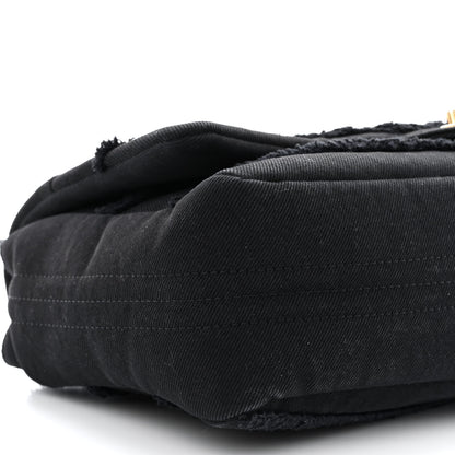 Chanel Denim Coco Jumbo Single Flap Black 9 of 10