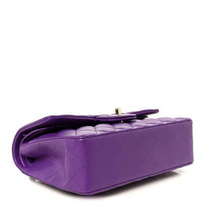 Chanel Caviar Quilted Small Double Flap Purple 4 of 12
