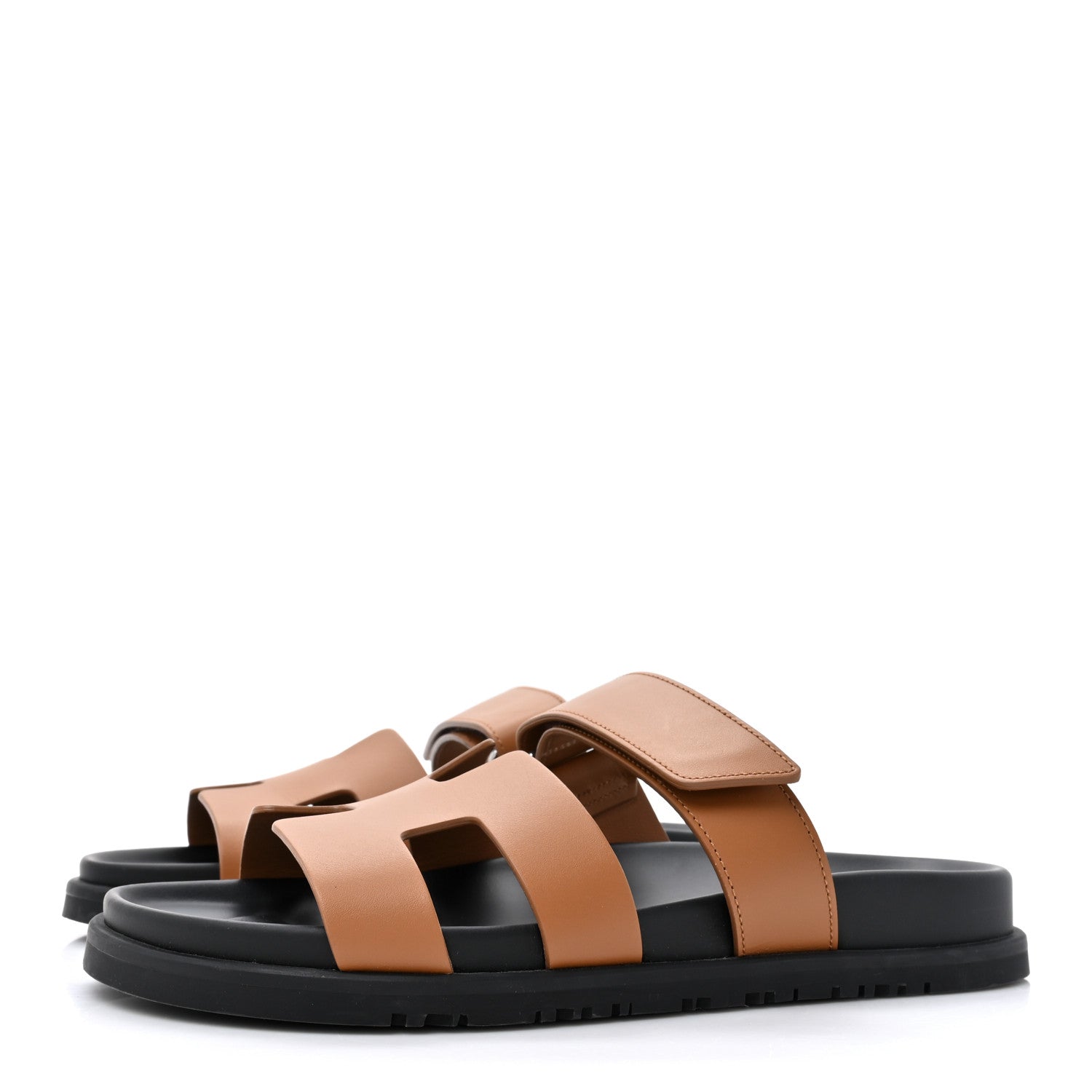 Hermes Calfskin Womens Chypre Sandals 38.5 Naturel 3 of 11