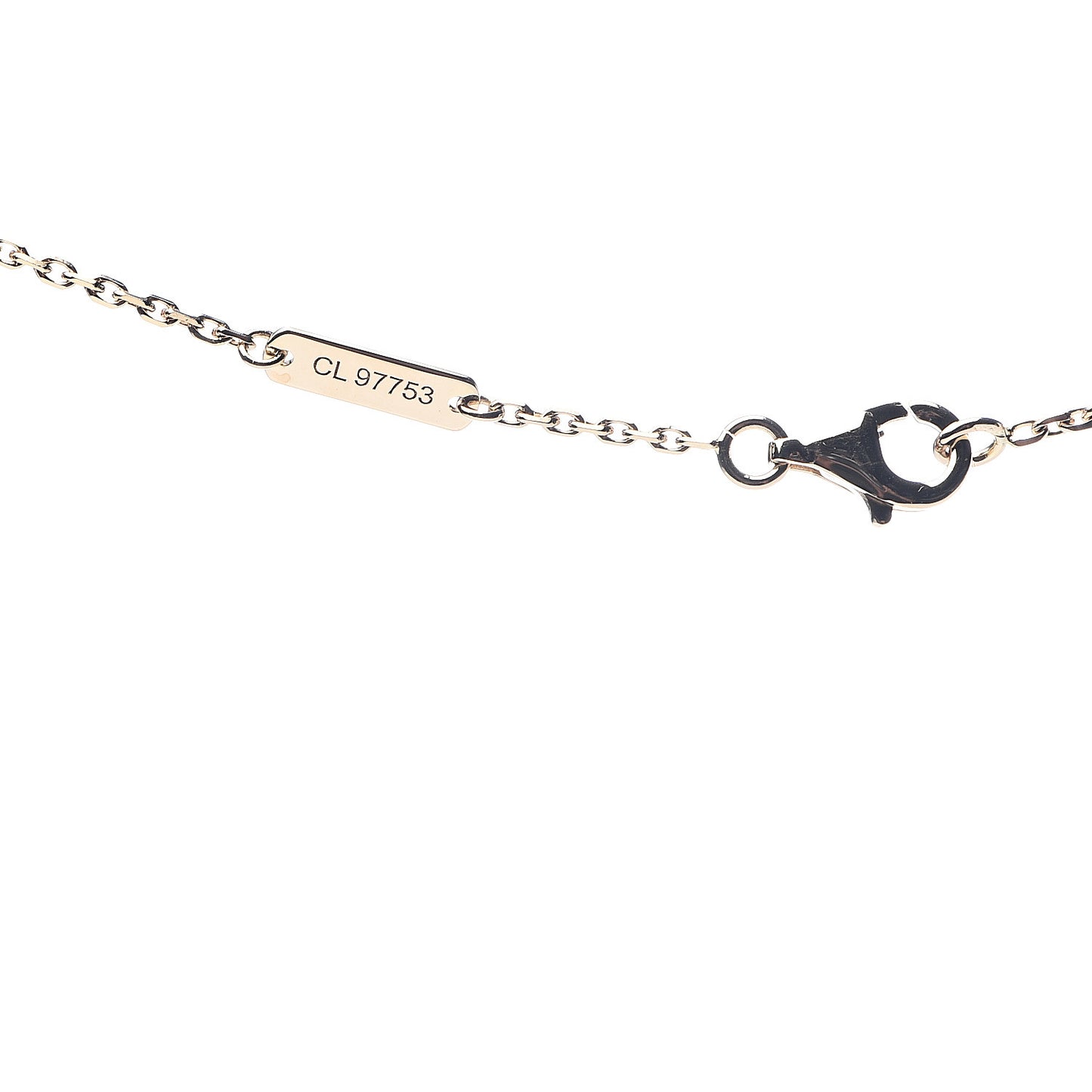 18K Yellow Gold Black Onyx Vintage Alhambra Pendant Necklace