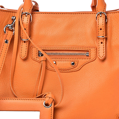 Balenciaga Calfskin Papier Mini A4 Zip Around Tote Orange 10 of 10