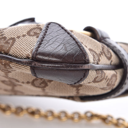 Gucci Monogram Horsebit Clutch Dark Brown 12 of 14