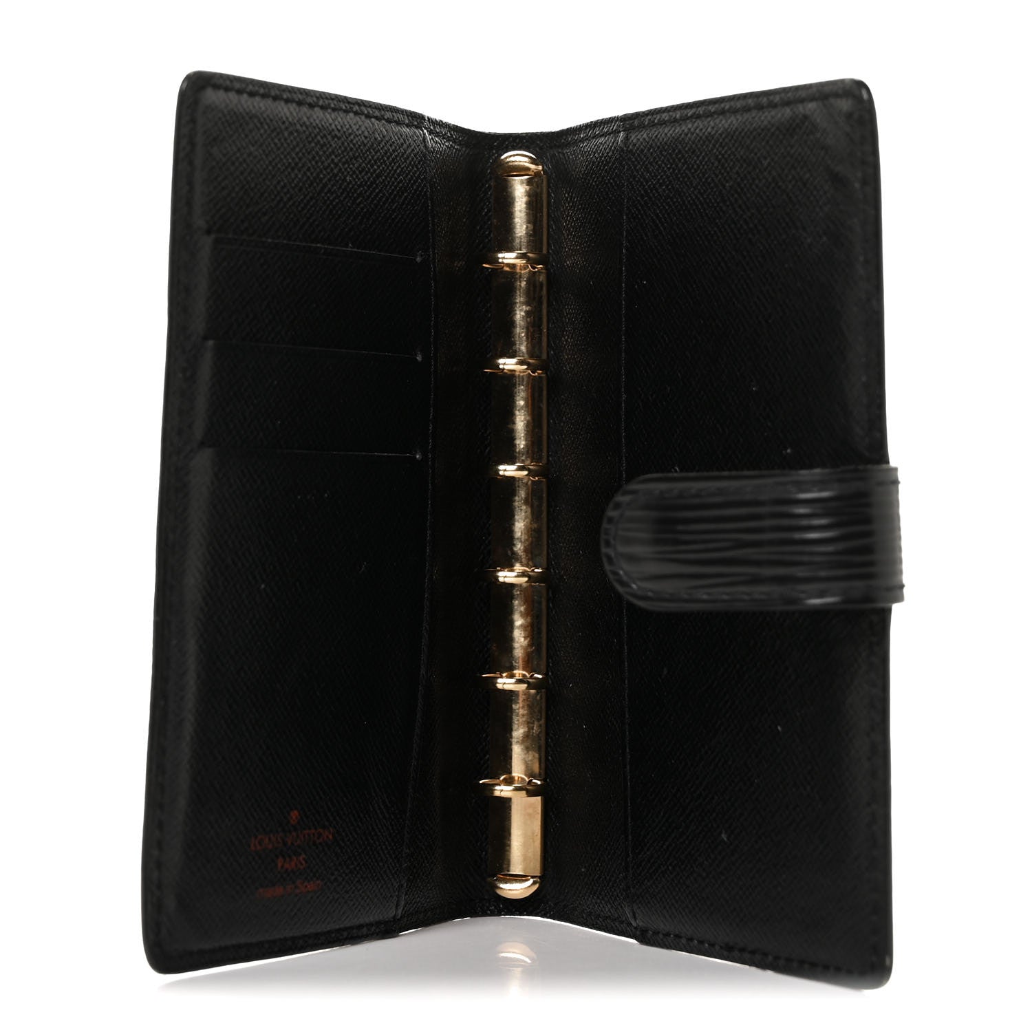 Louis Vuitton Epi Small Ring Agenda Cover Black 5 of 9