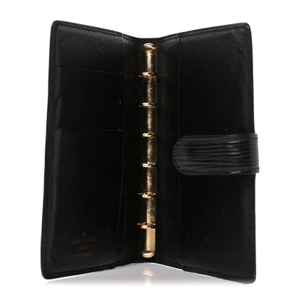 Louis Vuitton Epi Small Ring Agenda Cover Black 5 of 9