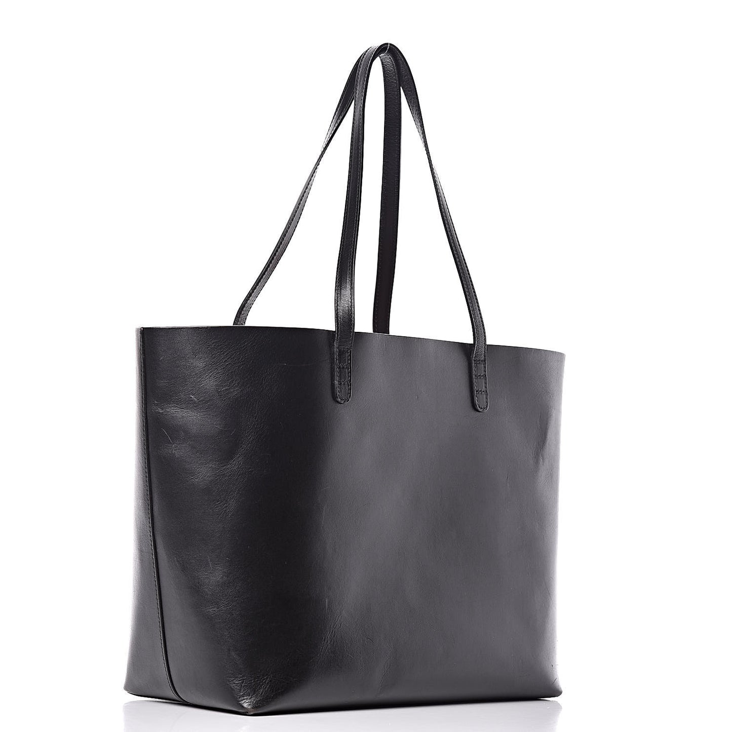 Smooth Calfskin Large Shopping Tote Black