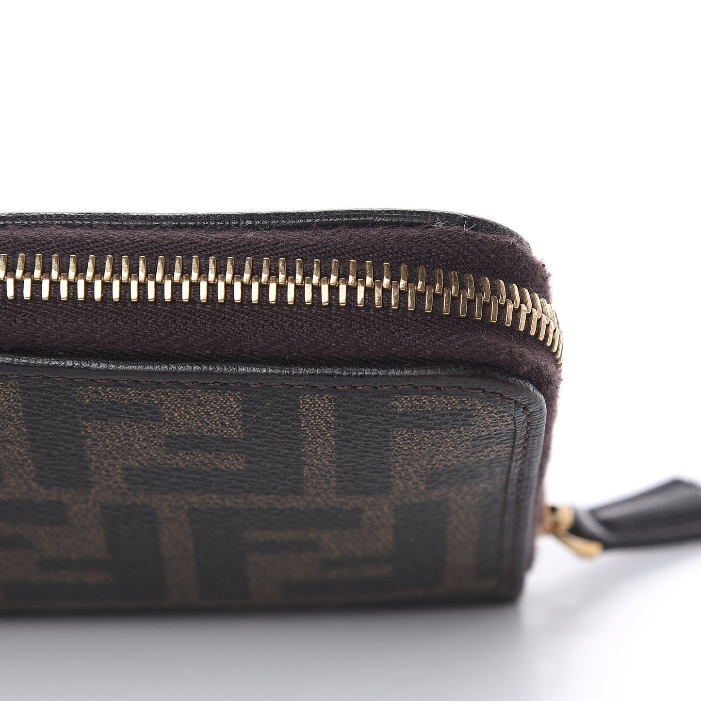 Zucca Spalmati Vitello Elite Zip Around Wallet Tobacco Ebano