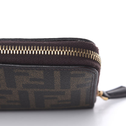 Fendi Zucca Spalmati Vitello Elite Zip Around Wallet Tobacco Ebano 7 of 9