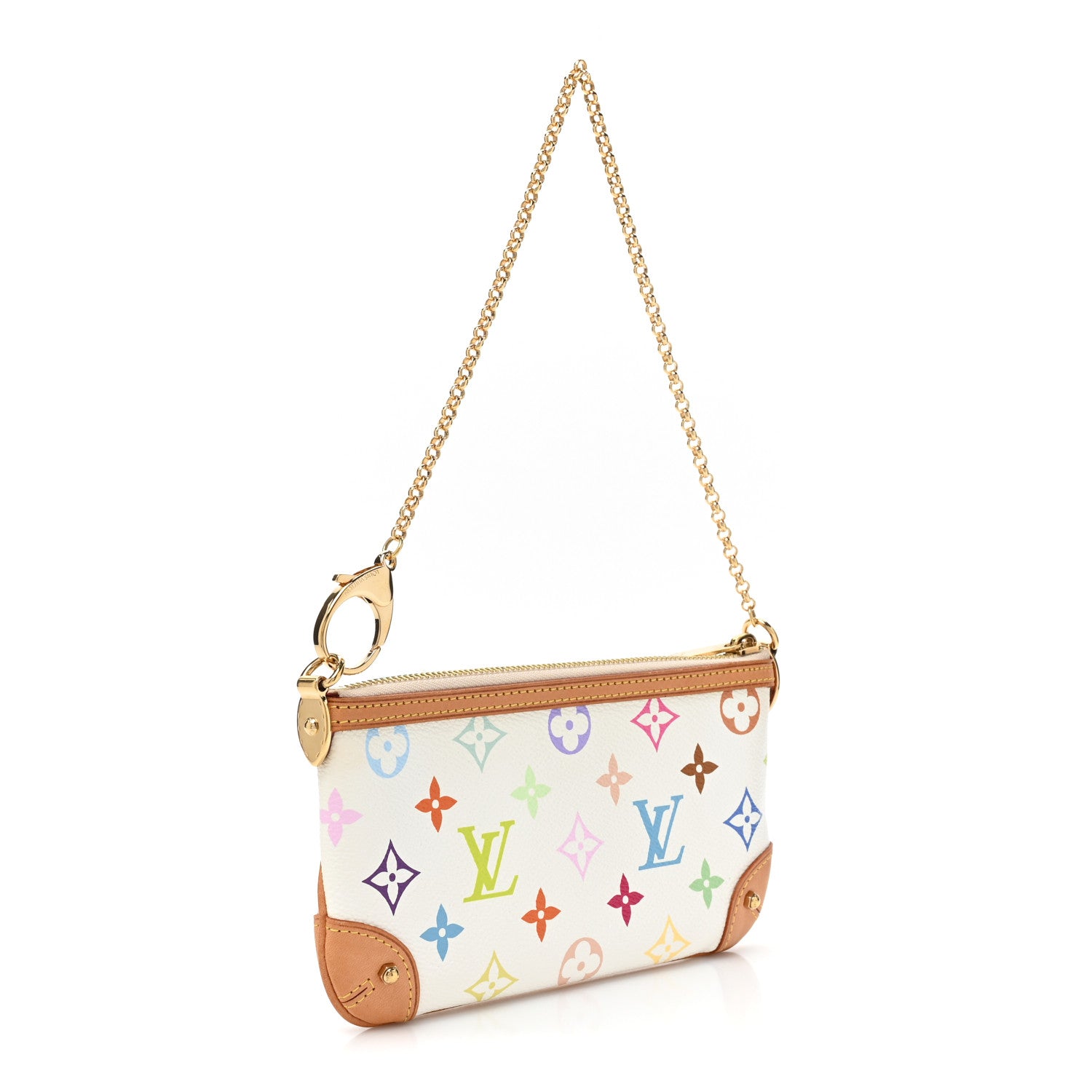 Louis Vuitton Monogram Multicolor Pochette Milla MM White 3 of 8