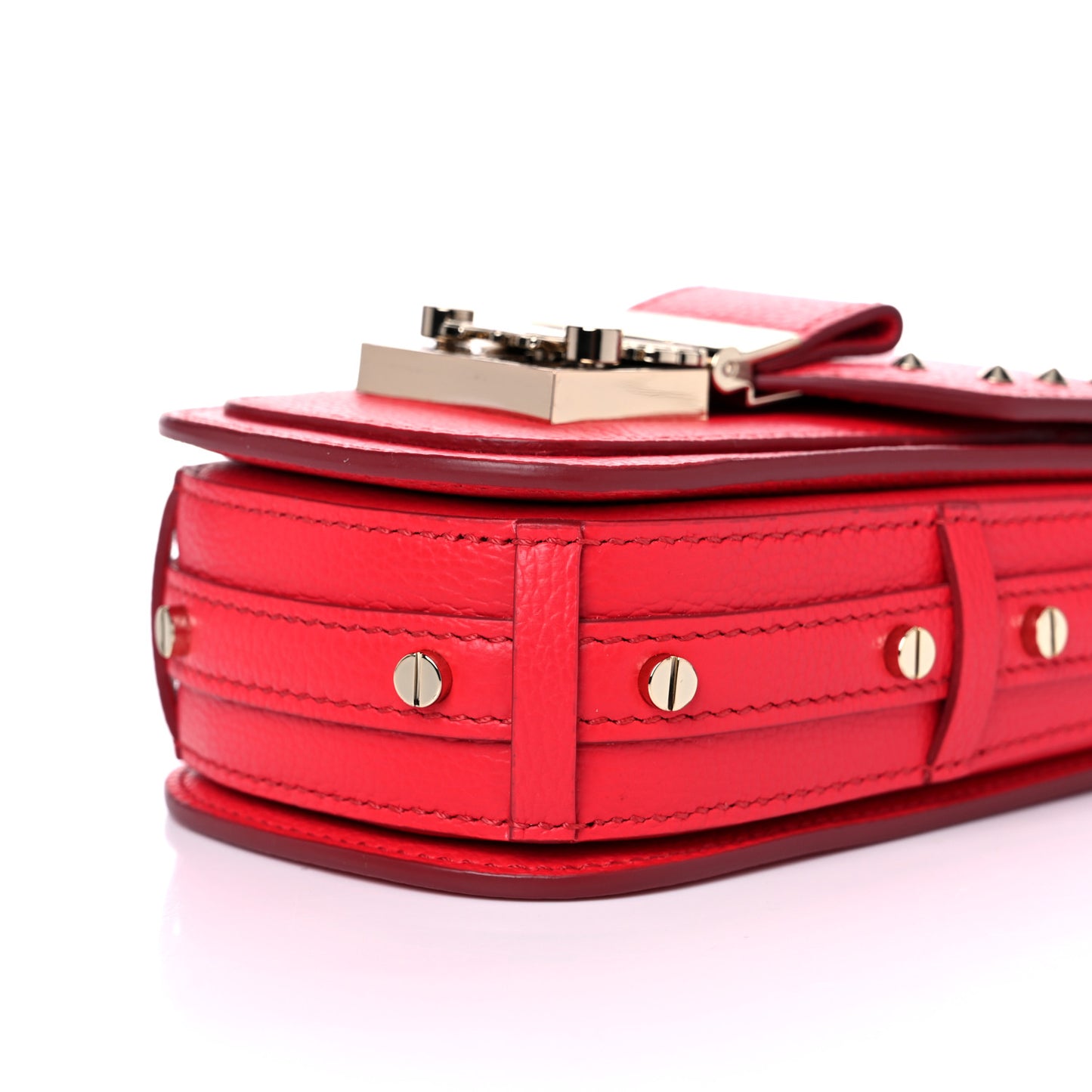 Calfskin Studded X-Mini Patricia Crossbody Chinese Red