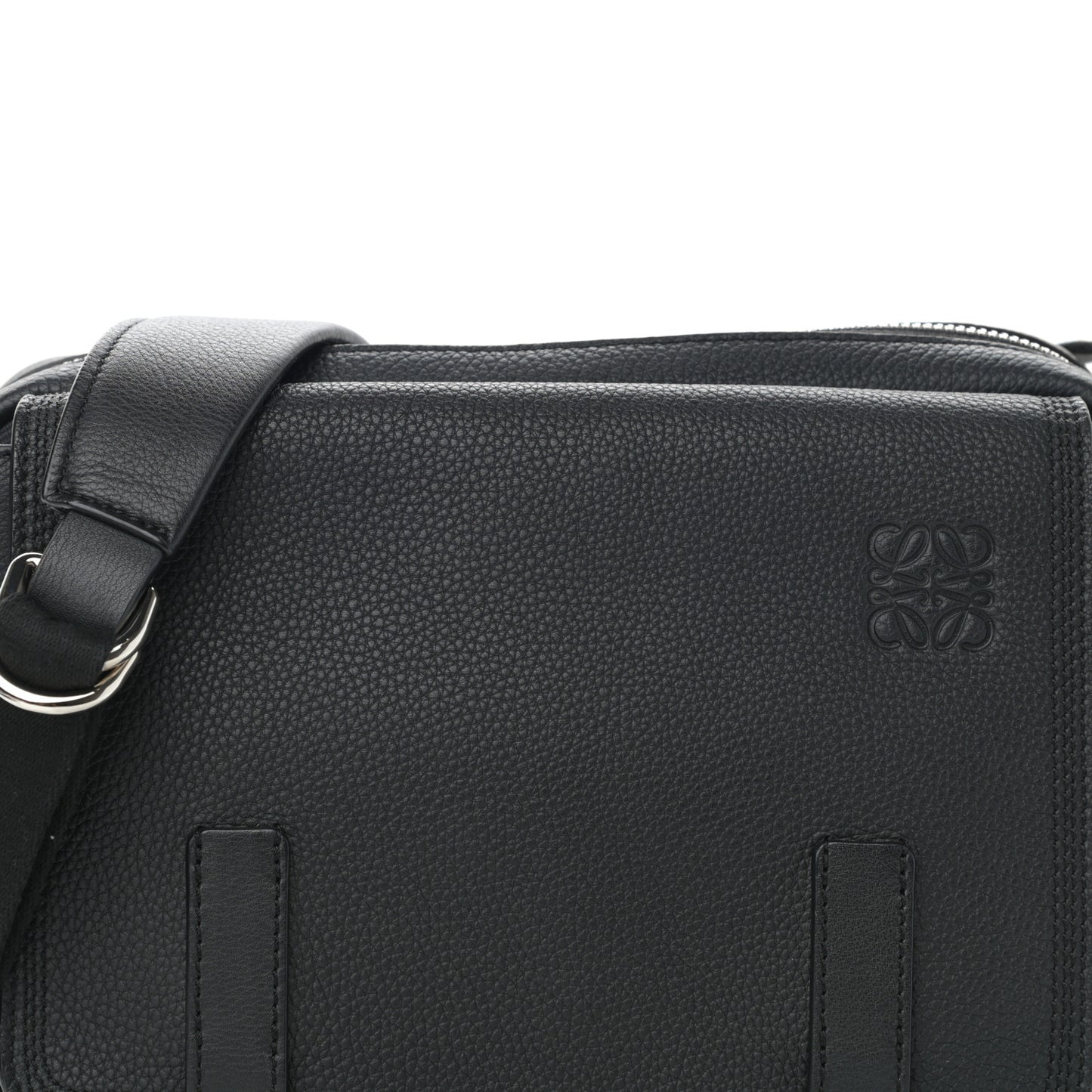 Soft Grained Calfskin XS Military Messenger Bag Black