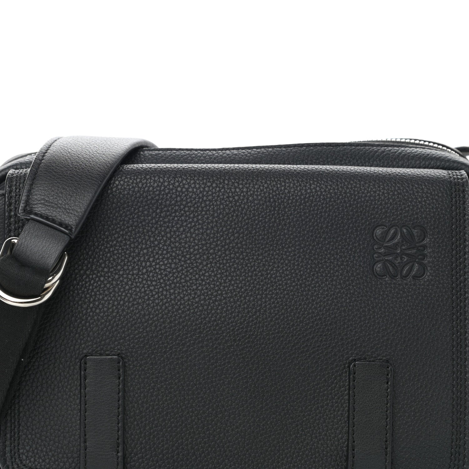 Loewe Soft Grained Calfskin XS Military Messenger Bag Black 8 of 13