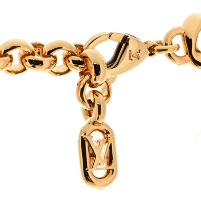 Louis Vuitton Metal LV Curb Chain Necklace Gold 5 of 6