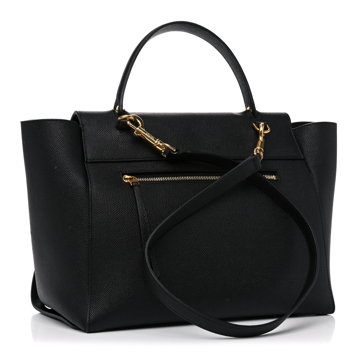 Grained Calfskin Mini Belt Bag Black