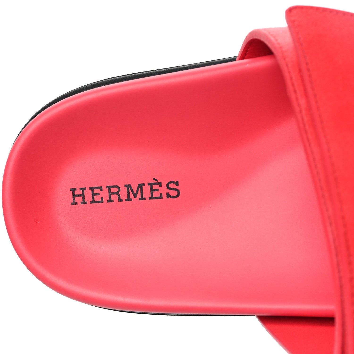 Hermes Suede Goatskin Womens Chypre Sandals 38 Rose Vermillon 7 of 9