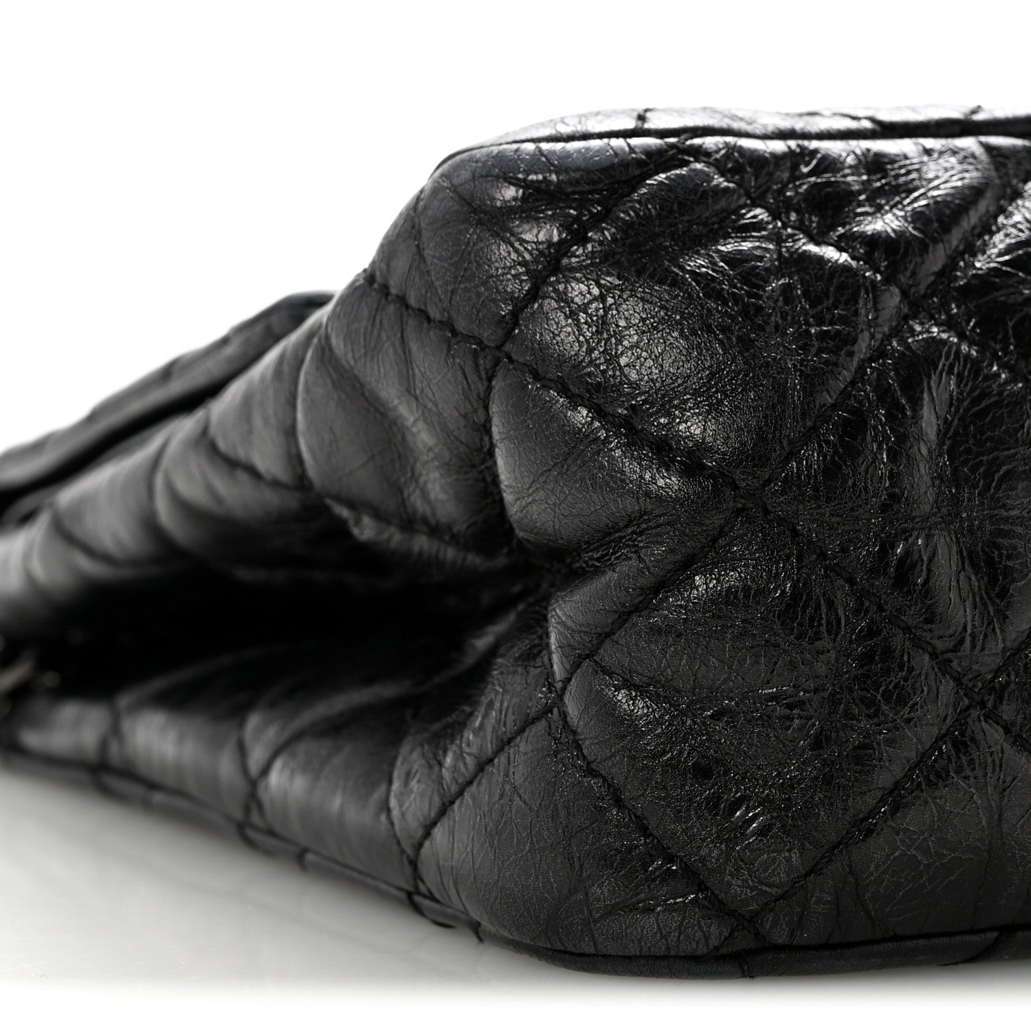 Chanel Metallic Aged Calfskin Quilted 2.55 Reissue 227 Flap So Black 9 of 14