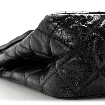 Chanel Metallic Aged Calfskin Quilted 2.55 Reissue 227 Flap So Black 9 of 14