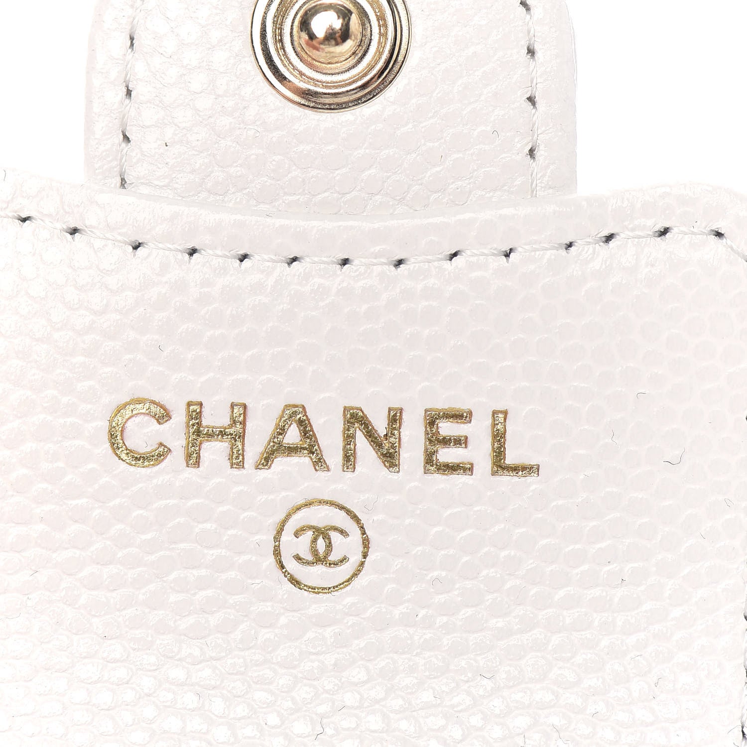 Chanel Caviar Quilted Airpods Case White 6 of 9