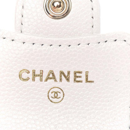 Chanel Caviar Quilted Airpods Case White 6 of 9