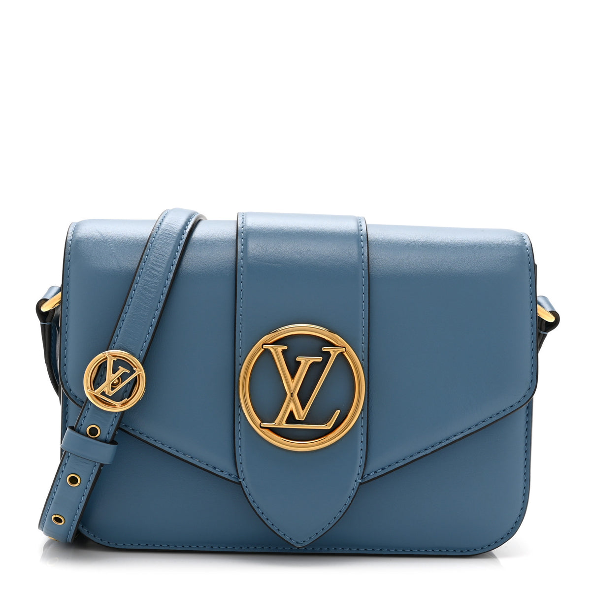 Smooth Calfskin LV Pont 9 Blue Orage