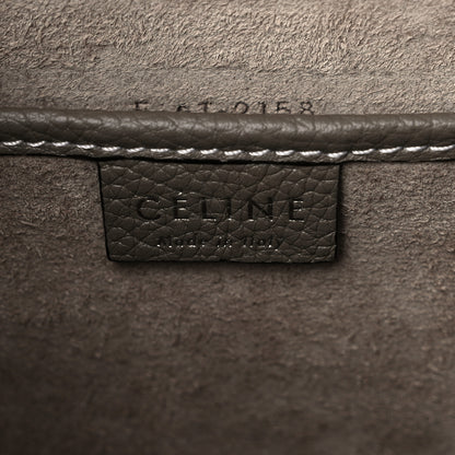 Celine Drummed Calfskin Nano Luggage Souris 6 of 10