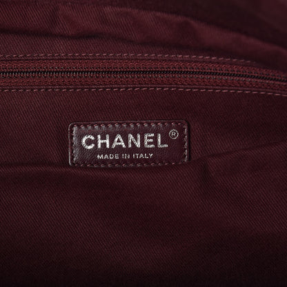 Chanel Aged Calfskin Quilted Large Secret Tag Bowling Bag Black 6 of 13