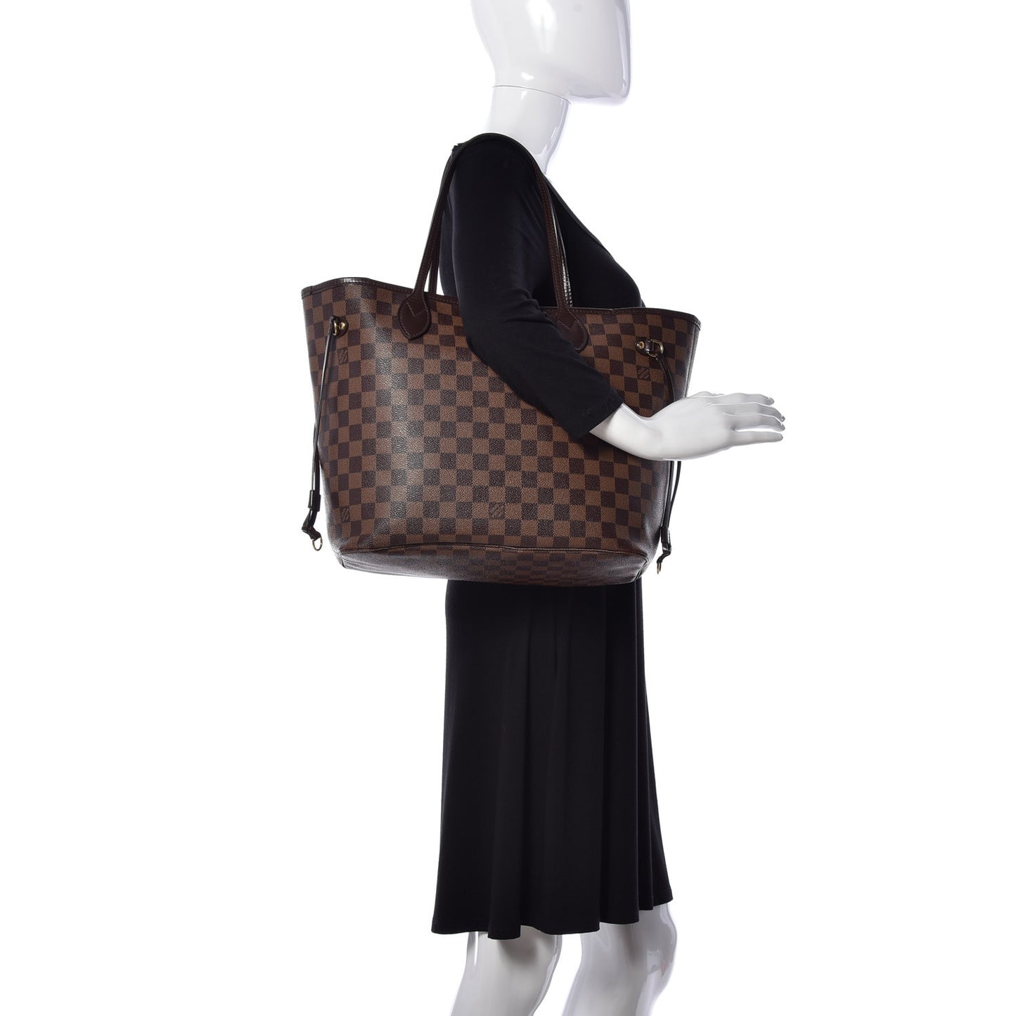 Damier Ebene Neo Neverfull MM Rose Ballerine