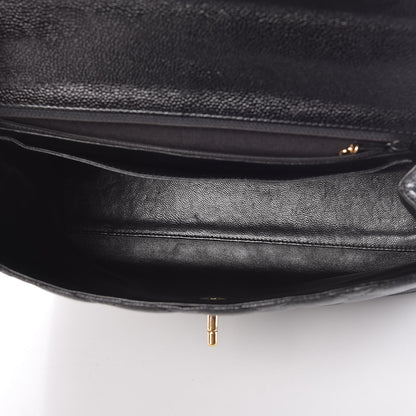 Chanel Caviar Quilted Jumbo Kelly Flap Black 5 of 12