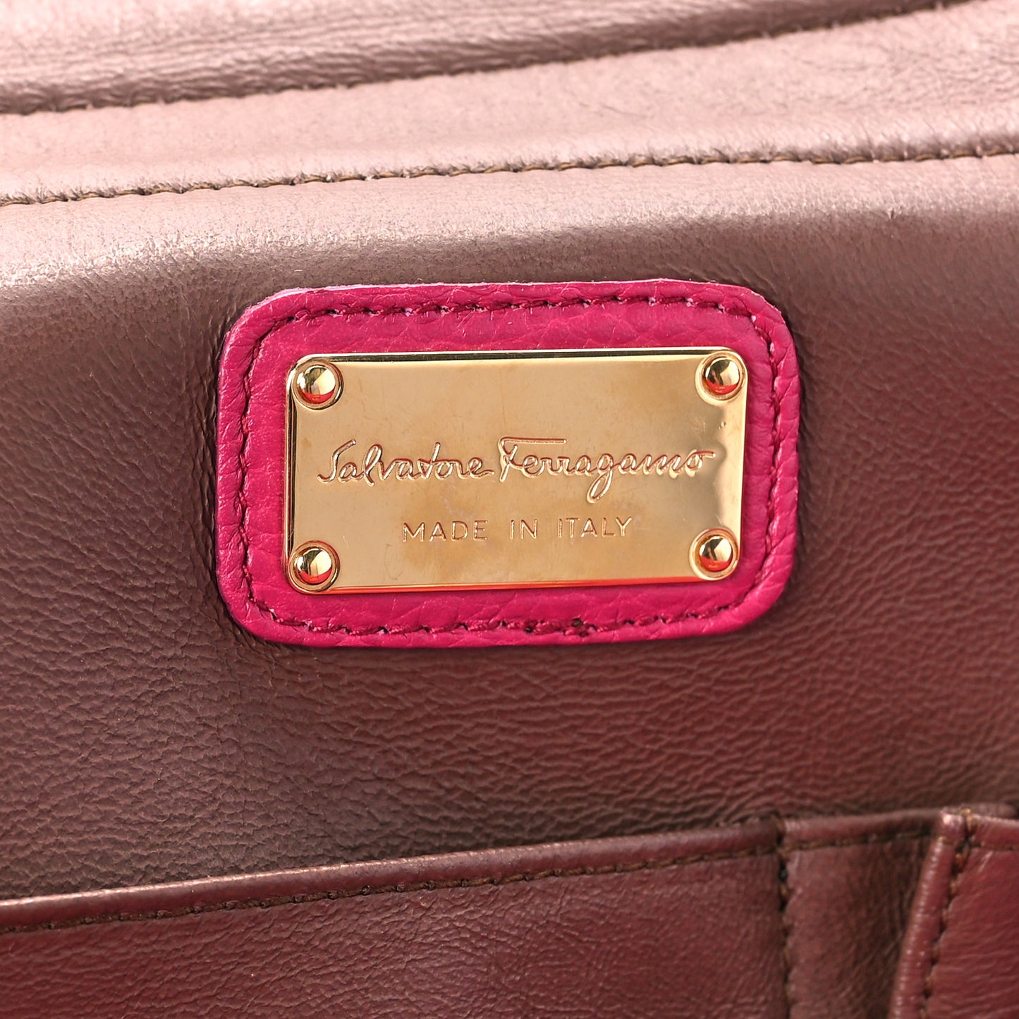 Grained Calfskin Sofia Satchel Pink
