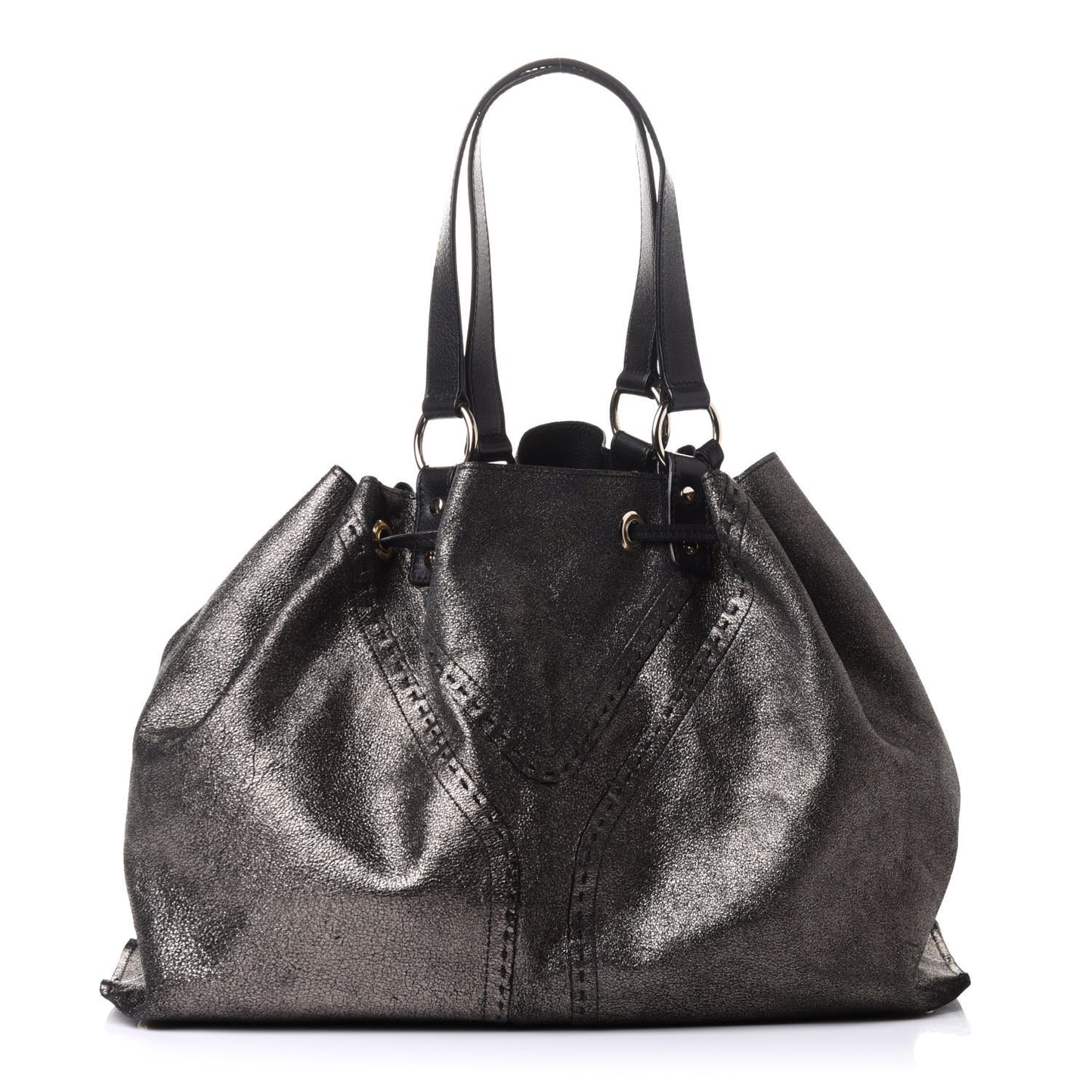 Calfskin Reversible Double Sac Y Tote Gold Brown