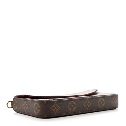 Louis Vuitton Monogram Pochette Felicie Chain Wallet Fuchsia 5 of 9