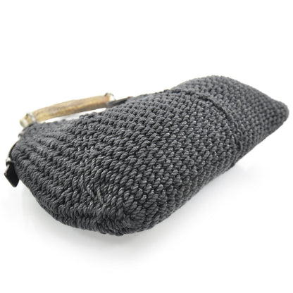 Saint Laurent Woven Straw Mombasa Black 5 of 9