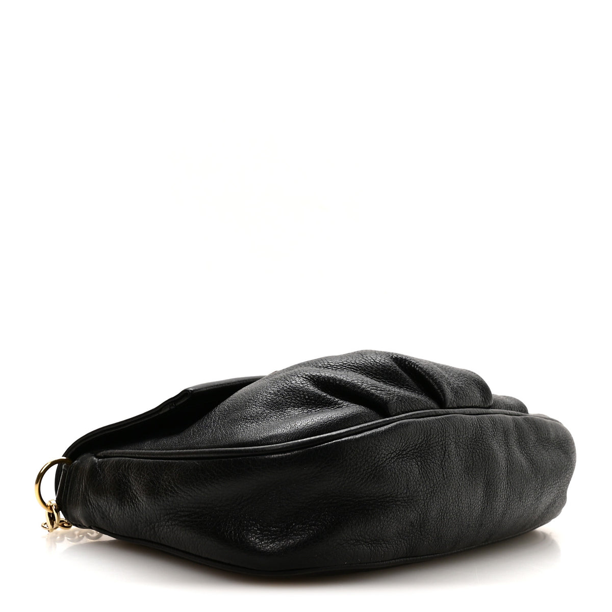 Fendi Vitello Flamingo Fendista Pouchette Crossbody Black 4 of 10