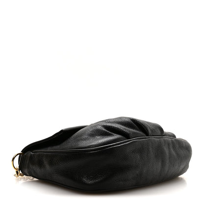 Fendi Vitello Flamingo Fendista Pouchette Crossbody Black 4 of 10