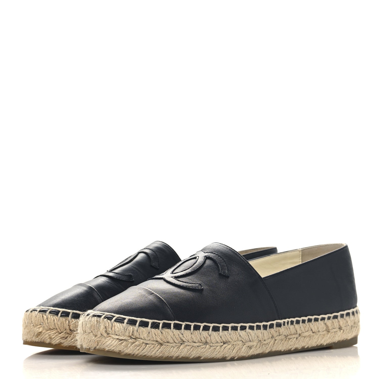 Chanel Lambskin CC Espadrilles 37 Dark Navy 4 of 11